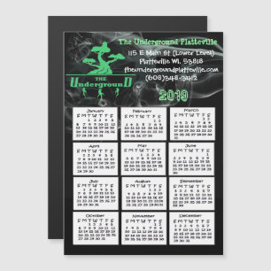 Smoke Shop Business Mini Kalender Magnet 2019 Magnetische Uitnodiging