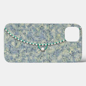 Smokey Aqua met Pearls Case-Mate iPhone Case (Achterkant (horizontaal))