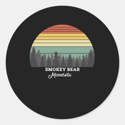 Smokey Beer Minnesota Ronde Sticker (Voorkant)
