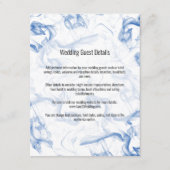 Smokey Blue Mist Wedding Details Enclosure Kaart (Voorkant)