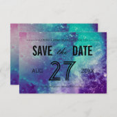 Smokey Galaxy Bewaar de Datumkaarten Save The Date (Voorkant / Achterkant)