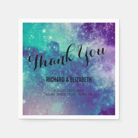 Smokey Galaxy Bruiloft servetten (Voorkant)