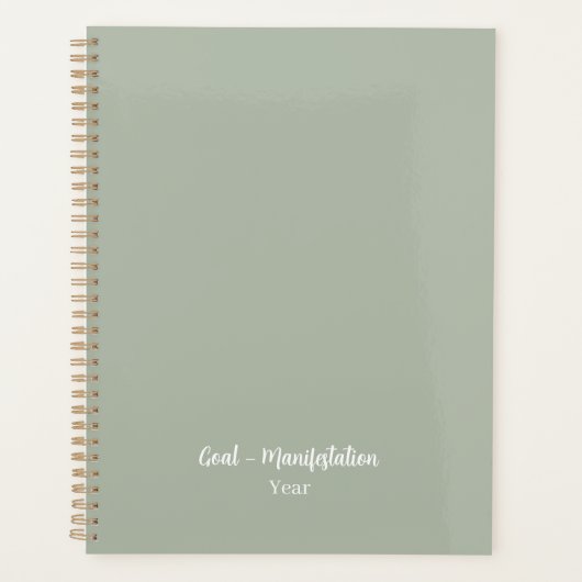 Smokey green planner (Voorkant)