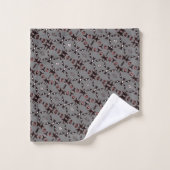 Smokey Grey Native Line Art-handdoessset Bad Handdoek (Wasdoekje)