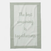 Smokey groen - Wit Theedoek (Verticaal)