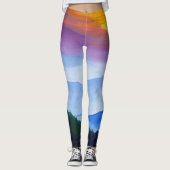 Smokey Mountain Sunset Leggings (Voorkant)