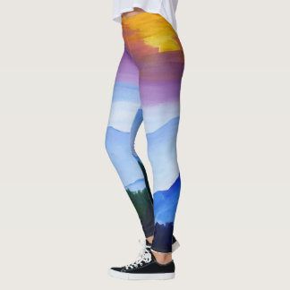 Smokey Mountain Sunset Leggings