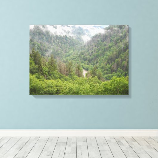 Smokey Mountains Canvas Afdruk (Insitu (Houten vloer))