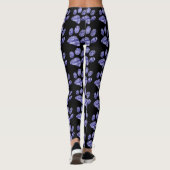 Smokey Paarse Paw Print Leggings (Achterkant)