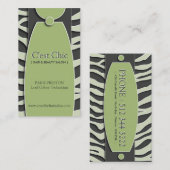 Smokey Zebra Print Visitekaartjes (Voorkant / Achterkant)