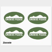 Smokies alsjeblieft ovale sticker (Vel)