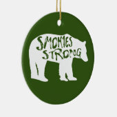 Smokies Sterk Beer Keramisch Ornament (Rechts)