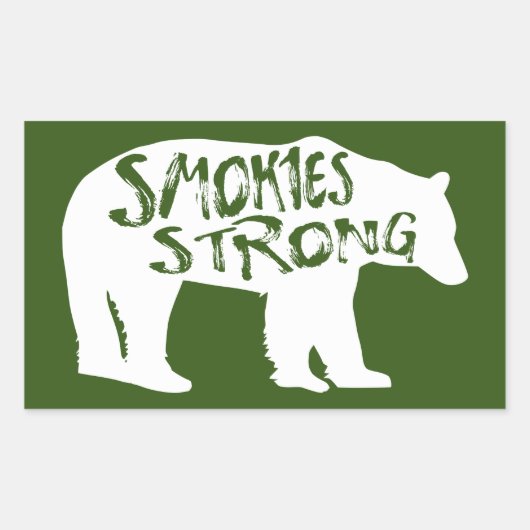 Smokies Sterk Beer Rechthoekige Sticker (Voorkant)