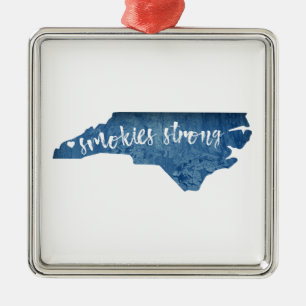 Smokies Sterke North Carolina Houtkorrel Metalen Ornament