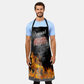 Smokin BBQ Ribs Apron Schort (Gedragen)