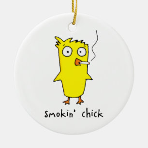 Smokin’ Chick-Ornament Keramisch Ornament