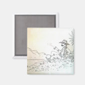 Smokin cowboymagneet magneet (Voorkant / Achterkant)