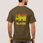 Smokin' Dude en Lion met je woorden T-shirt (Achterkant)