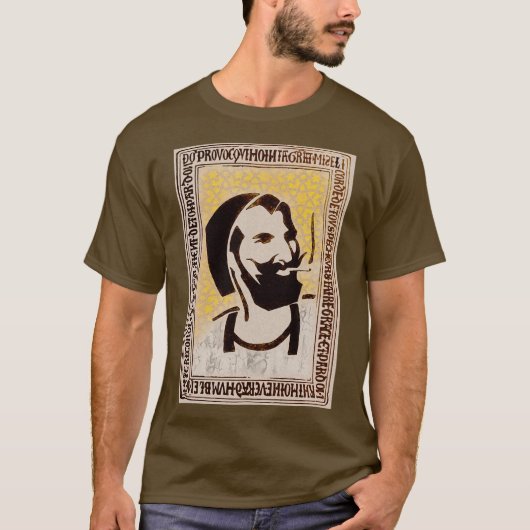 Smokin' Dude en Lion met je woorden T-shirt (Voorkant)