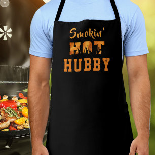 SMOKIN' HOT HUBBY BBQ Barbeque Flames Schort