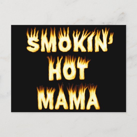 Smokin' Hot Mama Funny Moeder Flames Briefkaart (Voorkant)