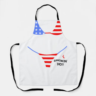 Smokin’ Hot Patriotic Apron – Red, White & Blue Schort