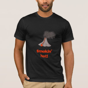 Smokin' Hot Volcano Design - Donker T-shirt