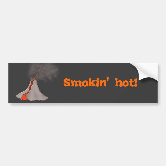 Smokin Hot Volcano-ontwerp Bumpersticker (Voorkant)