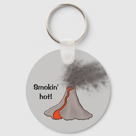 Smokin Hot Volcano-ontwerp Sleutelhanger (Voorkant)