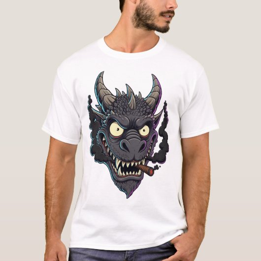 Smokin' Obsidian Dragon T-shirt (Voorkant)