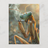 Smoking Mantis Surreal Briefkaart (Voorkant)