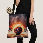 Smoking Striker Bowling Ball Large Shoulder Tote Draagtas (Dichtbij)