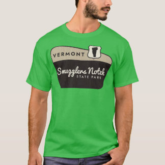 Smokkelaars Notch State Park Vermont Welkomstbord T-shirt