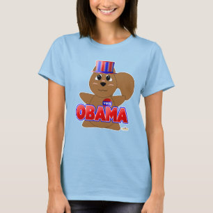 Smokkelbare bruine eekhoorn Red Obama T-shirt