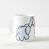 Smokkelende olifanten koffiemok (Voorkant links)