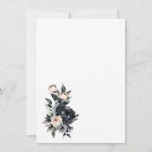 Smoky Black Floral Arch Bruiloft Save the Date (Achterkant)