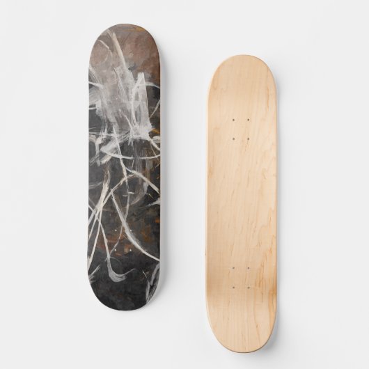 Smoky Charcoal Web Abstract Skateboard (Recto)