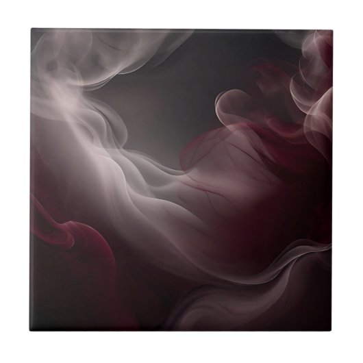 Smoky Elegant Marmer op Donkergrijs Tegeltje (Voorkant)