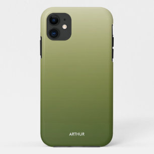 Smoky Green Gradient Ombre Persoonlijk iPhone 11 Hoesje