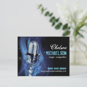 Smoky microfoon performers promotioneel briefkaart (Staand voorkant)