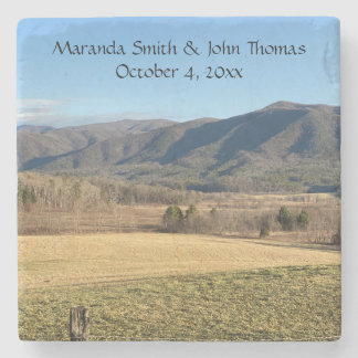 Smoky Mountain Cades Cove Wedding Stenen Onderzetter