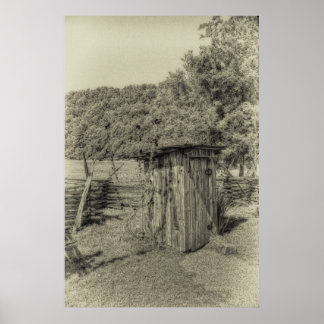 Smoky Mountain Outhouse Poster