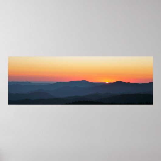 Smoky Mountain Sunset Poster (Voorkant)