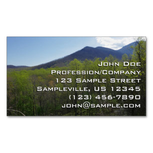 Smoky Mountains in Spring Landscape Magnetisch Visitekaartje