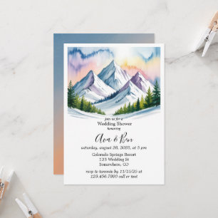 Smoky Mountains Winter Wedding Shower Kaart