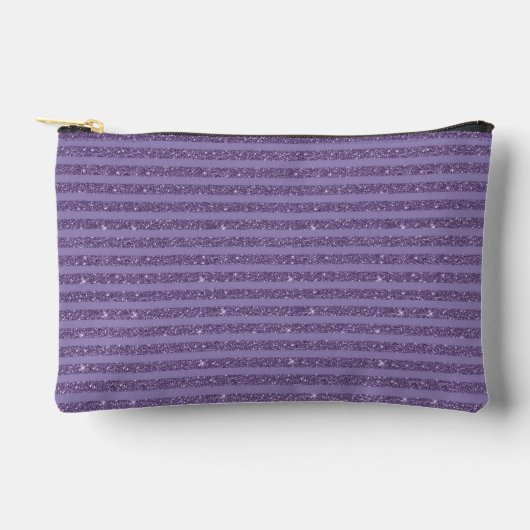 Smoky Plum Glitter Style Horizontal Stripes Etui (Voorkant)