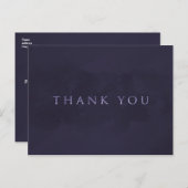 Smoky Plum Grey Chic Glam Modern DANK JE Briefkaart (Voorkant / Achterkant)