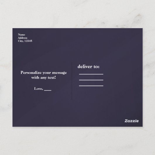 Smoky Plum Grey Chic Glam Modern DANK JE Briefkaart (Achterkant)