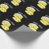 Smoo-cheese Funny Cheese Pun Dark BG Cadeaupapier (Hoek)