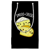 Smoo-cheese Funny Cheese Pun Dark BG Klein Cadeauzakje (Voorkant)